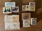 Stempels kerst beren, Hobby en Vrije tijd, Stempelen, Ophalen, Zo goed als nieuw, Houten stempel