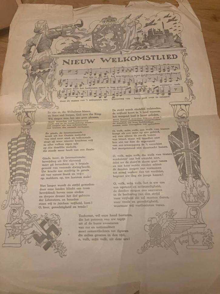 Bevrijdingslied 1945 - Nieuw Welkomstlied WOII, Verzamelen, Militaria | Tweede Wereldoorlog, Ophalen of Verzenden