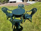 Tuinstoel en Tafel, Tuin en Terras, Tuinstoelen, Ophalen, Zo goed als nieuw, Kunststof, Stapelbaar
