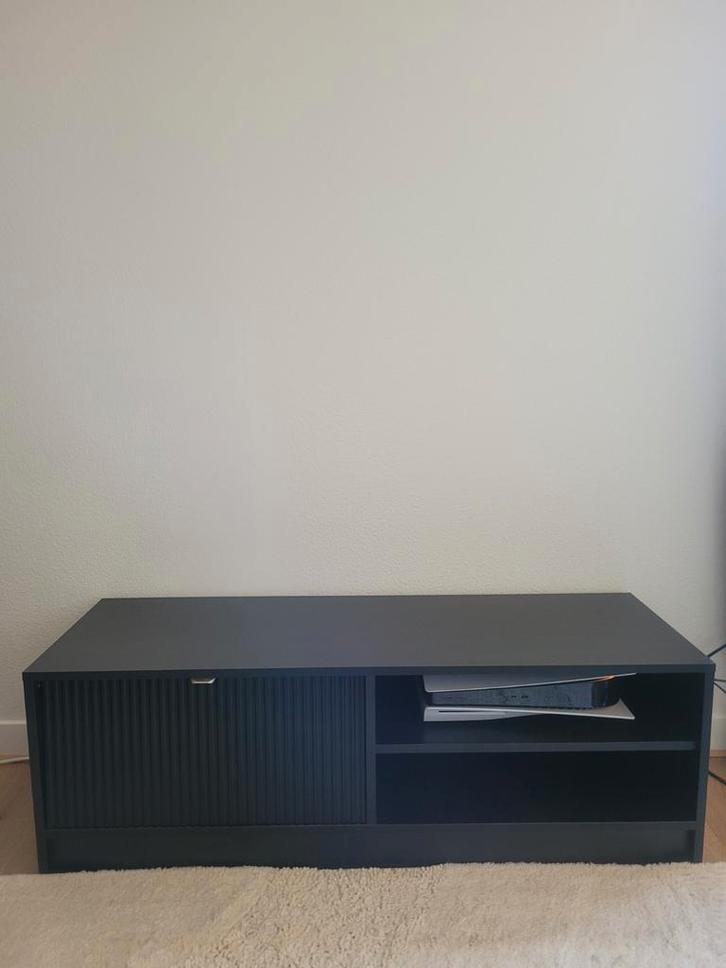 Zwart tv meubel, Huis en Inrichting, Kasten | Televisiemeubels, Zo goed als nieuw, Minder dan 100 cm, 100 tot 150 cm, 25 tot 50 cm