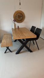 Tafel bank en stoelen, Huis en Inrichting, Tafels | Eettafels, Ophalen, 50 tot 100 cm, Zo goed als nieuw, 150 tot 200 cm