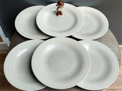 6 Vintage Ikea Anne Nilsson grote Swirl design diner borden, Huis en Inrichting, Keuken | Servies, Gebruikt, Bord(en), Overige stijlen