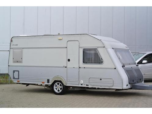 Kip Hy Line 50 TDB|Fransbed|Rondzit|4Persoons|Voortent|Sani, Caravans en Kamperen, Caravans, Bedrijf, tot en met 4, 1000 - 1250 kg