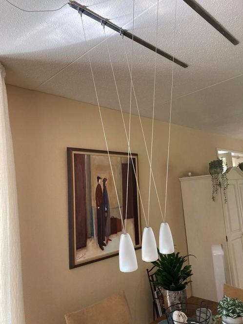 Italiaanse designlamp van Solzi Luce type spider, Huis en Inrichting, Lampen | Hanglampen, Zo goed als nieuw, 75 cm of meer, Glas