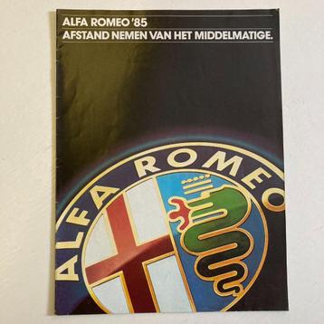 Alfa Romeo Programma Overzicht 1985 folder / brochure 