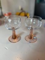 HK Living Wijnglazen Swirl - Zalm Roze, Huis en Inrichting, Keuken | Servies, Glas of Glazen, Ophalen of Verzenden, Overige stijlen