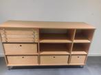 Houten Kastenmeubels met Laden en Open Vakken, Ophalen, Gebruikt, 100 tot 150 cm, Grenenhout