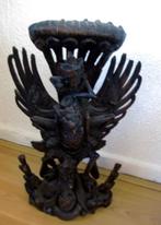 HANDGESNEDEN HOUTEN BEELD HINDOEGOD VISHNU, Ophalen of Verzenden