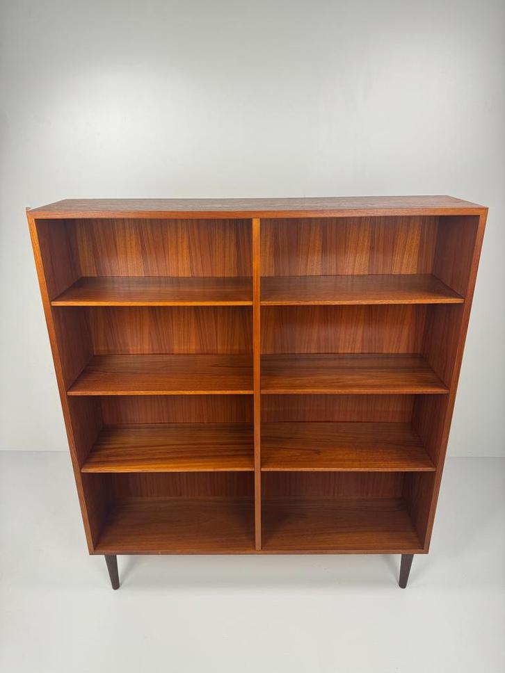 Omann Jun Model Nr. 6 Teak Bookcase – Danish Mid-Century, Huis en Inrichting, Kasten | Boekenkasten, Zo goed als nieuw, Minder dan 100 cm