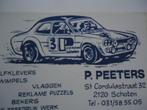 sticker oud Ford Escort jaren 70 race rally autocross belgie, Verzenden, Zo goed als nieuw, Bedrijf of Vereniging