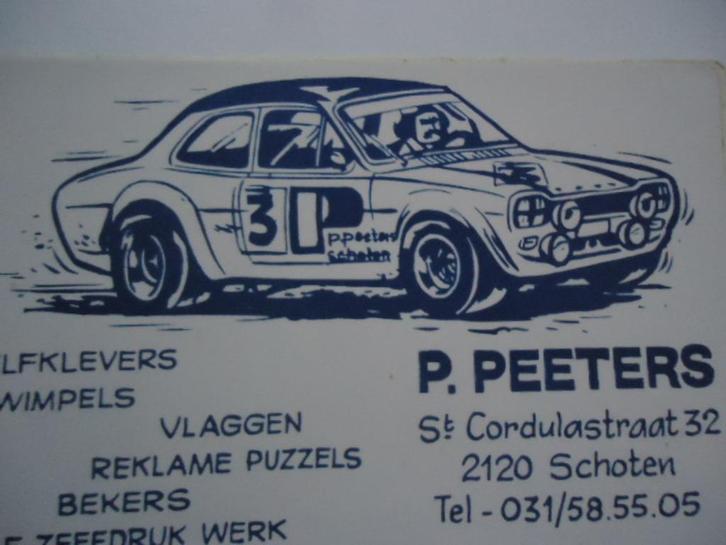 sticker oud Ford Escort jaren 70 race rally autocross belgie, Verzamelen, Stickers, Zo goed als nieuw, Bedrijf of Vereniging, Verzenden
