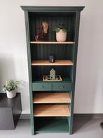 Opgeknapte grenen groene boekenkast, Huis en Inrichting, 25 tot 50 cm, 150 tot 200 cm, Ophalen of Verzenden, Zo goed als nieuw