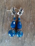 Oorbellen Moise jade-chrysocolla-swarovski zilver, Ophalen, Nieuw