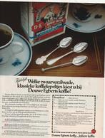 Retro reclame 1978 Douwe Egberts zilveren theelepeltjes, Verzenden, Overige typen