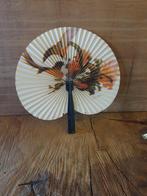 Vintage Opvouwbare Handwaaier met Bloemmotief, Ophalen of Verzenden