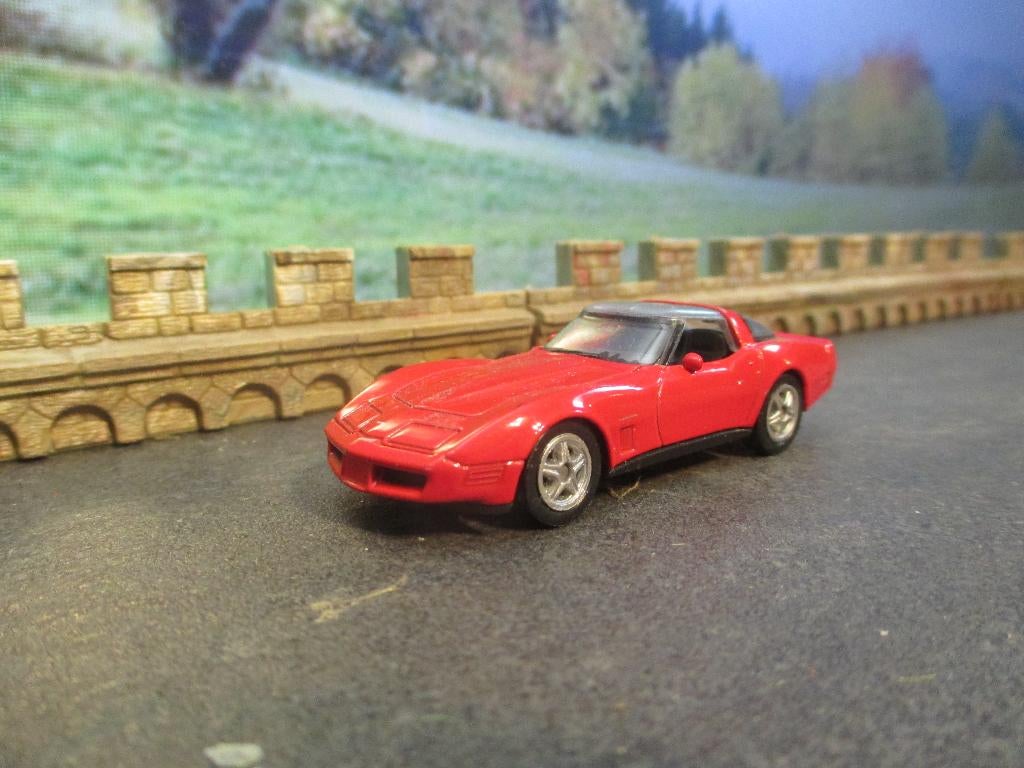 1:64 1979-1982 Chevrolet Corvette C3 T-Top - Welly, Ophalen of Verzenden, Gebruikt, Auto