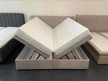 180x200 beige / crème boxspring met opbergruimte opbergbox beschikbaar voor biedingen