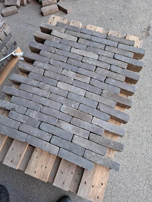 Gebakken waaltjes mangaan,antraciet 58m2, Tuin en Terras, Tegels en Klinkers, Zo goed als nieuw, Klinkers, Natuursteen, 10 m² of meer