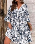 Boho tuniek Wit & Donkerblauw ** NIEUW **, Verzenden, Nieuw, Blouse of Tuniek