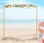 Grote gouden vierkante ballonnen / bloemenboog te huur, Ophalen, Zo goed als nieuw, Geboorte of Huwelijk