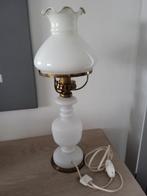 Vintage kastlamp in melkglas en koper, Ophalen of Verzenden, Zo goed als nieuw, Minder dan 50 cm