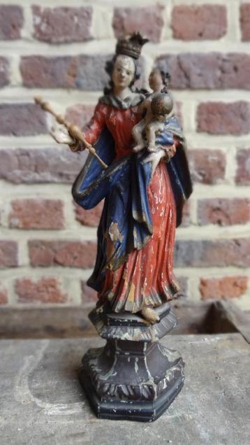 Spaanse Madonna met kind , hout 19de eeuws beschikbaar voor biedingen