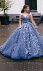 Babyblauwe Verlovingsjurk - 1x Gedragen, Kleding | Dames, Trouwkleding en Trouwaccessoires, Ophalen, Gedragen, Blauw, Trouwjurk