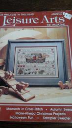 Borduurblad leisure arts oktober 1989, Hobby en Vrije tijd, Ophalen of Verzenden, Zo goed als nieuw, Handborduren, Patroon