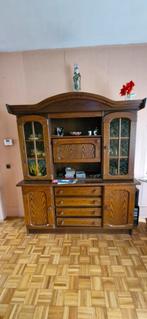 Mooie Houten Buffetkast met Glas, Ophalen, Gebruikt, Eikenhout, Klassiek