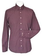 Hackett London overhemd, shirt, burgundy, Mt. M, Verzenden, Zo goed als nieuw, Hackett, Halswijdte 39/40 (M)