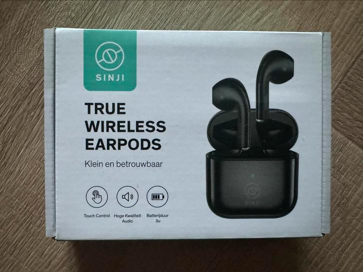 Nieuw Sinji TWS draadloze oordopjes zwart, Telecommunicatie, Mobiele telefoons | Oordopjes, Nieuw, In gehoorgang (in-ear), Bluetooth