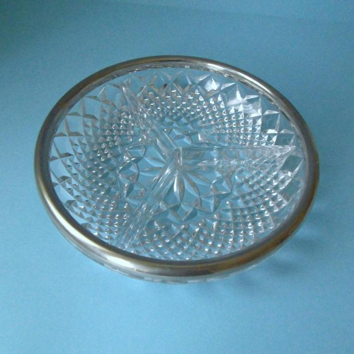 Bonbon schaal van kristal, Antiek en Kunst, Antiek | Glas en Kristal, Ophalen of Verzenden