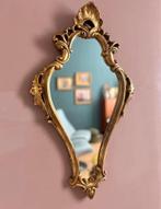 Prachtige barok spiegel met goudkleurige lijst, Ophalen, Rechthoekig, Minder dan 50 cm