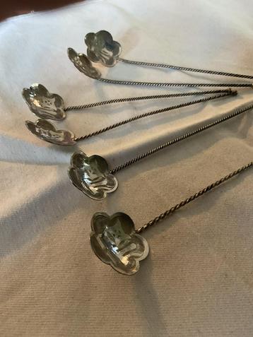 6 Elegante Lepeltjes - Mogelijk Zilver beschikbaar voor biedingen