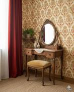 6829 klassiek vintage barok behang rood groen goud swiet, Ophalen of Verzenden, 25 tot 50 m², Beige