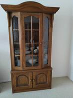 Vitrine kast donker eiken, Huis en Inrichting, Kasten | Vitrinekasten, Ophalen, Eikenhout, 50 tot 100 cm, 150 tot 200 cm