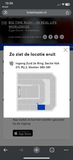 2 tickets zitplaatsen BigTimeRush ZiggoDome 8 december 2024, Tickets en Kaartjes, Twee personen, December