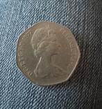 Munt 50 pence Elisabeth, Postzegels en Munten, Munten | Europa | Niet-Euromunten, Ophalen of Verzenden, Overige landen, Losse munt