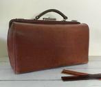 Antieke Franse leren tas dokterstas met toilettas, Antiek en Kunst, Ophalen of Verzenden