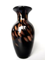 Vincenzo Nason Murano glas groot dik glazen vaas zwart goud, Antiek en Kunst, Antiek | Vazen, Verzenden