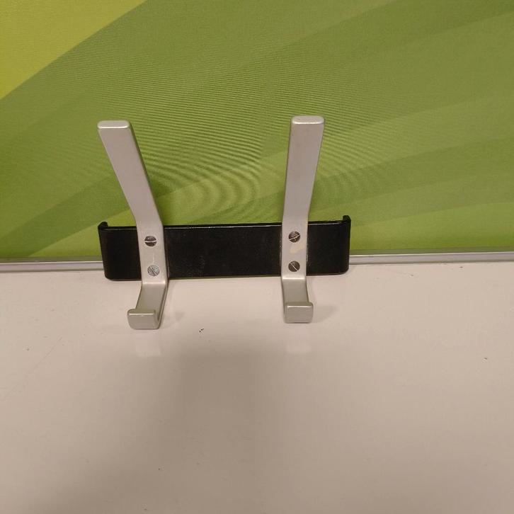 Wandkapstok met 2dubbele haken, Huis en Inrichting, Woonaccessoires | Kapstokken, Gebruikt, Wandkapstok, Minder dan 100 cm, Metaal