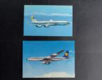 2 Lufthansa Boeing 707 Jet ansichtkaarten (LU71), Verzamelen, Luchtvaart en Vliegtuigspotten, Gebruikt, Ophalen of Verzenden, Kaart, Foto of Prent