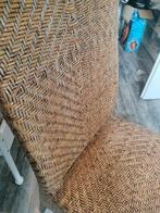 4 rieten stoelen gratis, Huis en Inrichting, Stoelen, Ophalen, Gebruikt, Bruin, Riet of Rotan