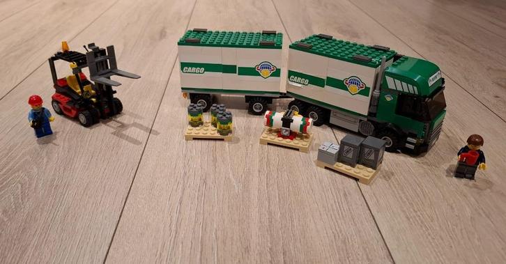 Lego City 7733 Transport vrachtwagen met heftruck, Kinderen en Baby's, Speelgoed | Duplo en Lego, Zo goed als nieuw, Lego, Complete set