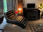 Zwart Lederen chaise lounge stoel, Ophalen, Eenpersoons, Le corbusier, Leer