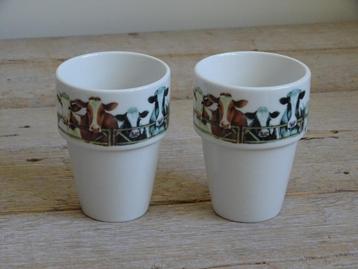 2x Melkbeker, Jet (by ter Steege), KOEIEN, zo goed als nieuw beschikbaar voor biedingen