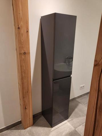 NIEUW Hangende hoogglans antraciet badkamerkast beschikbaar voor biedingen