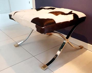 Barcelona Lisboa Poef/Voetenbank Koeienleer beschikbaar voor biedingen