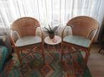 Twee rotan stoelen, Ophalen, Zo goed als nieuw, Bruin, Twee