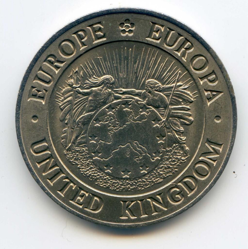 Groot-Brittannië 5 Ecu 1992 De Drie Gratiën-Neptunis+Europa, Verzenden, Overige materialen